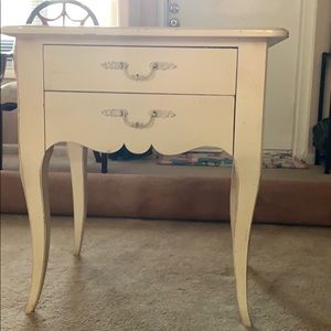 Dresser with mirror and side table